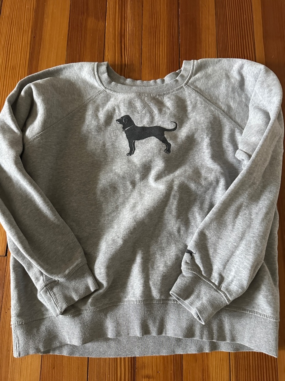 The Black Dog Heather Gray Sweatshirt with Black Dog Graphic